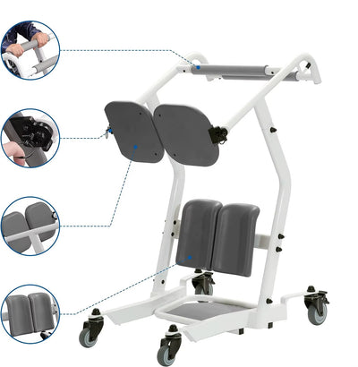 Mason Stand Patient Transport Unit Safe Sitting Standing Transfer Lift Fall Prevention Equipment Rehabilitation Therapy Supply