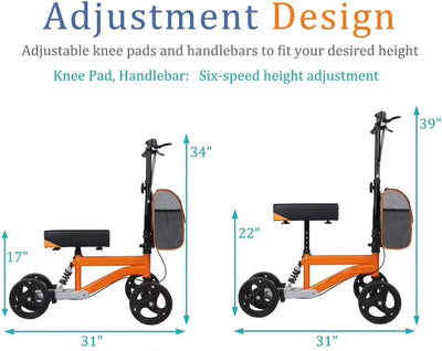 Online Trend Product Walker & Rollator Walking Aid Knee Cane Walker Walking Aid High Quality Knee Scooter