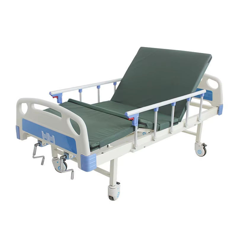  Double Function Medical Bed Metal Double Crank Home Chinese Hospital Nursing Bed