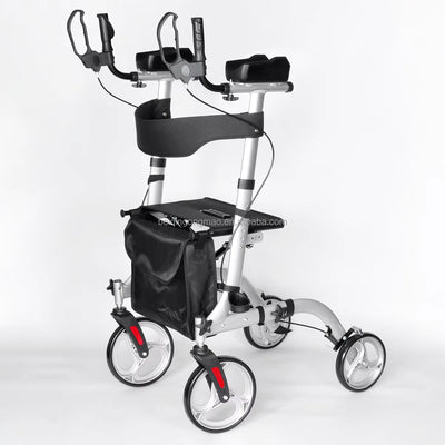 Adjustable Aluminum Frame Walker & Rollator Convenient Foldable Design 
