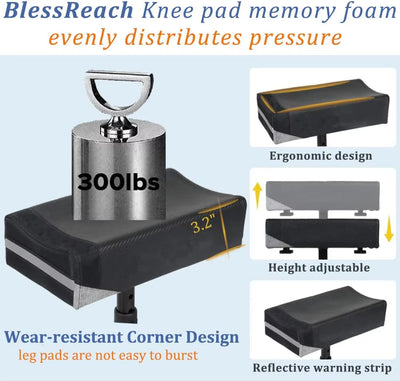 Ousite One Leg Car Knee Scooter for Disabled Walking Walker Crutches