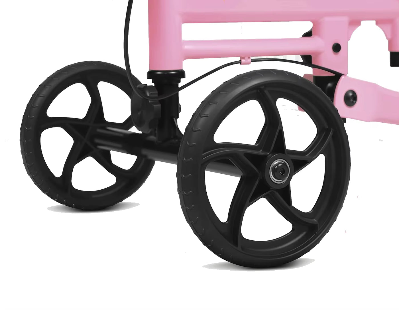 Steerable Folding Knee Scooter for Adults Dual Braking System Steel Knee Walker with Basket Handicapped Scooters
