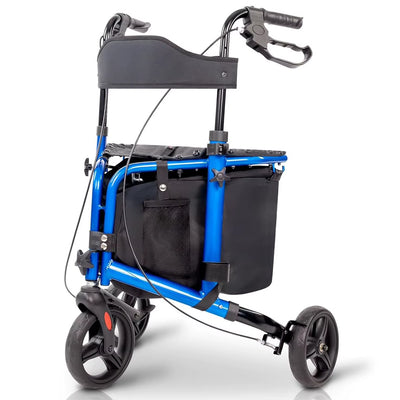 OEM Factory 3 Wheel Walker with Seat Tri Rollator Foldable Walker with Chairs for the Disabled