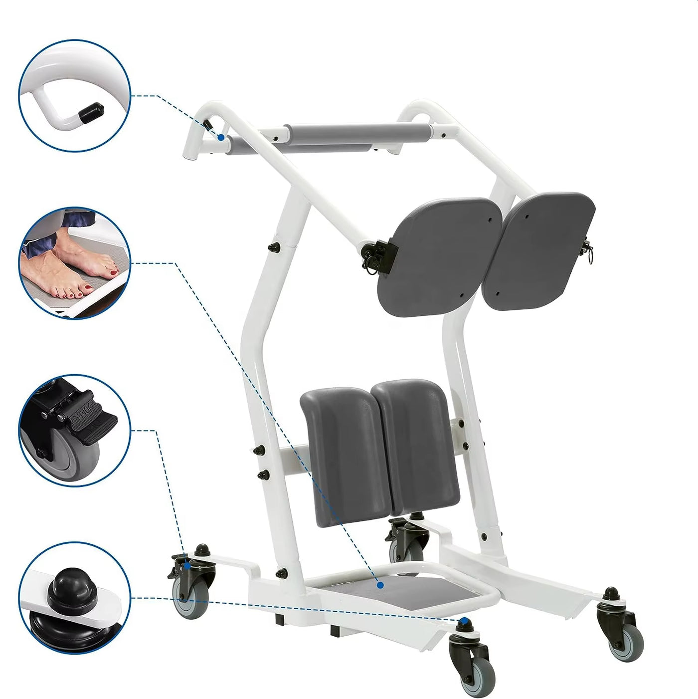 Mason Stand Patient Transport Unit Safe Sitting Standing Transfer Lift Fall Prevention Equipment Rehabilitation Therapy Supply