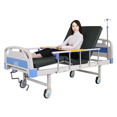  Double Function Medical Bed Metal Double Crank Home Chinese Hospital Nursing Bed
