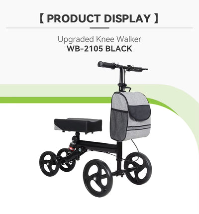Ousite One Leg Car Knee Scooter for Disabled Walking Walker Crutches