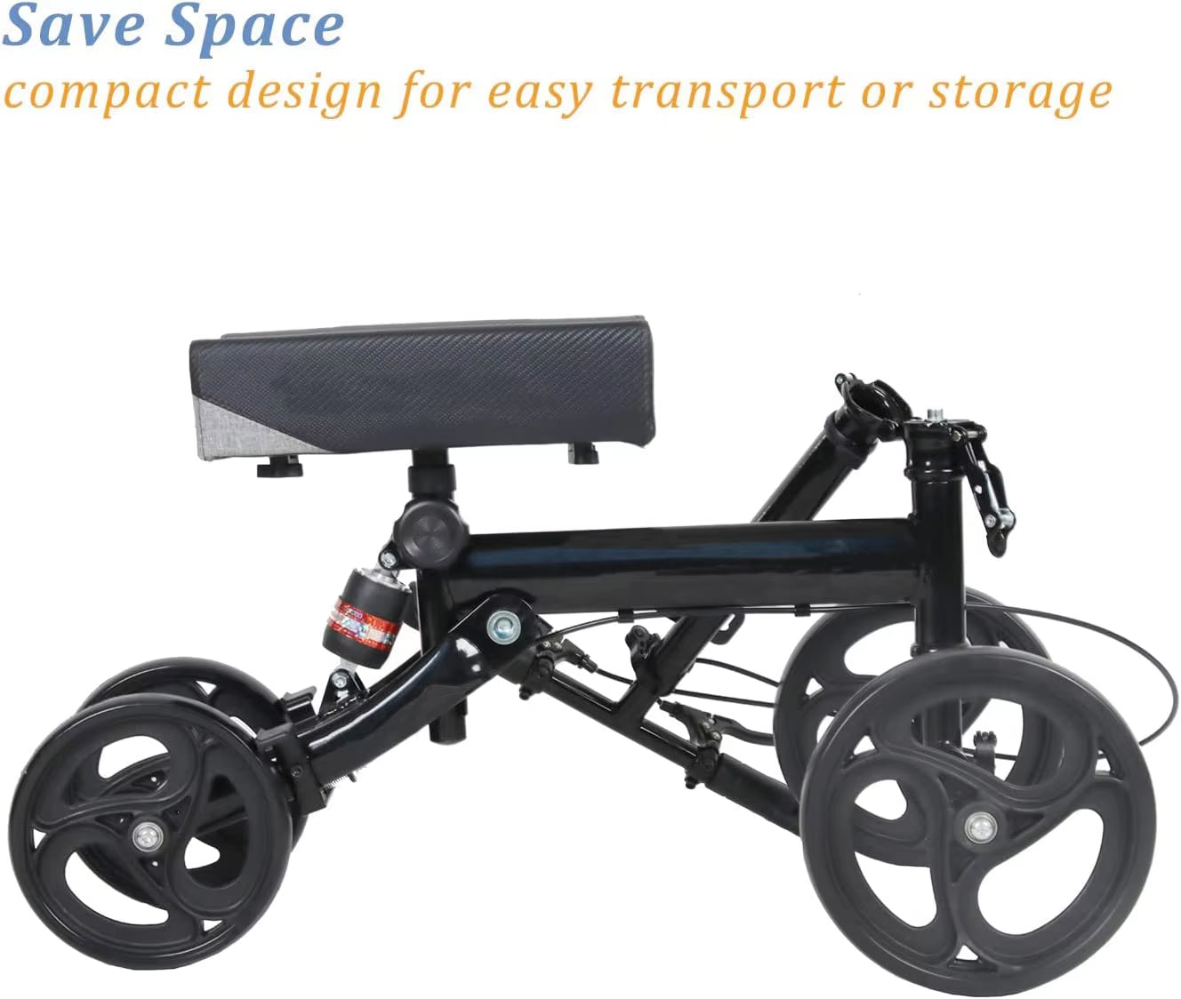 Ousite One Leg Car Knee Scooter for Disabled Walking Walker Crutches