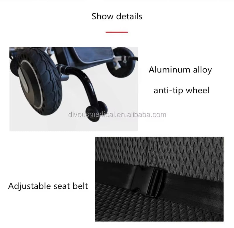 High Quality Electric Handicapped Chairs Ultra Light Folding Wheelchairs Airline Approved Electric Wheelchair