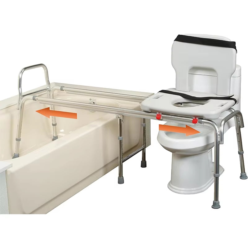Customized Flip up Armrest Bath Chair Sliding Transfer Bench